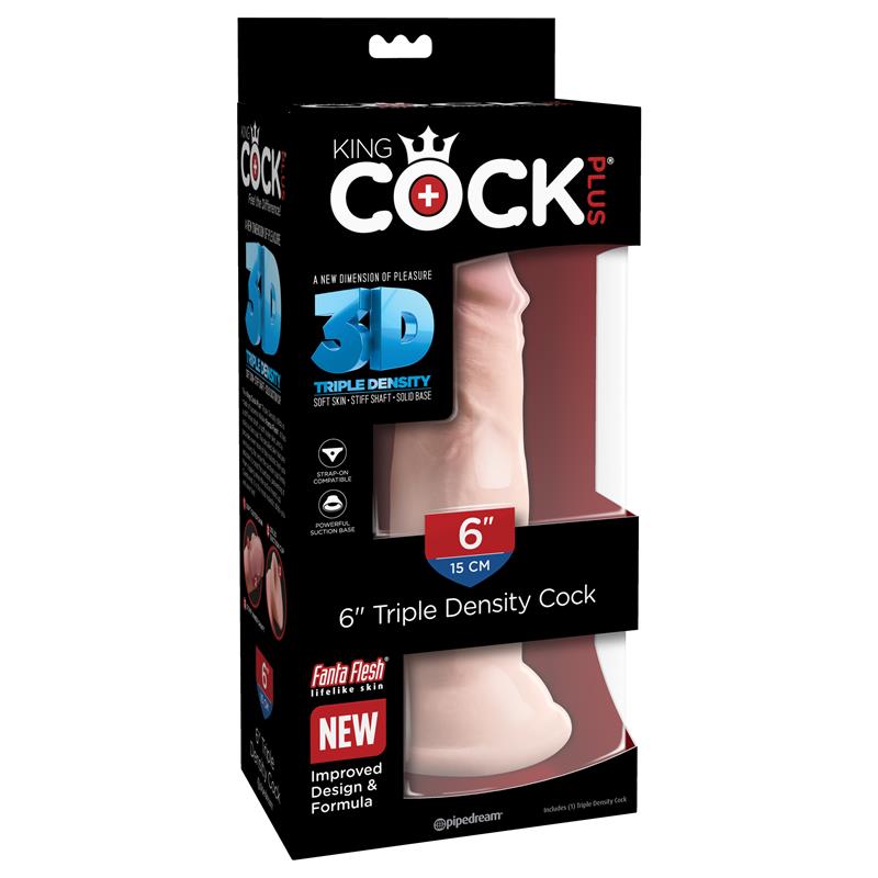 3D Dildo Triple Densidad Plus 6 Natural 7