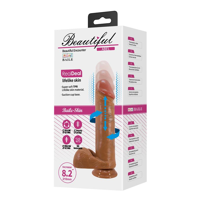 Abel Vibrador Realista con Rotación y Thrusting