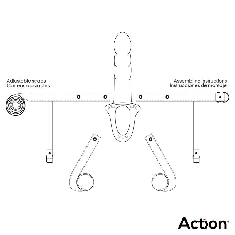 Action — Arnés strap-on con dildo hueco, talla S, imagen 8