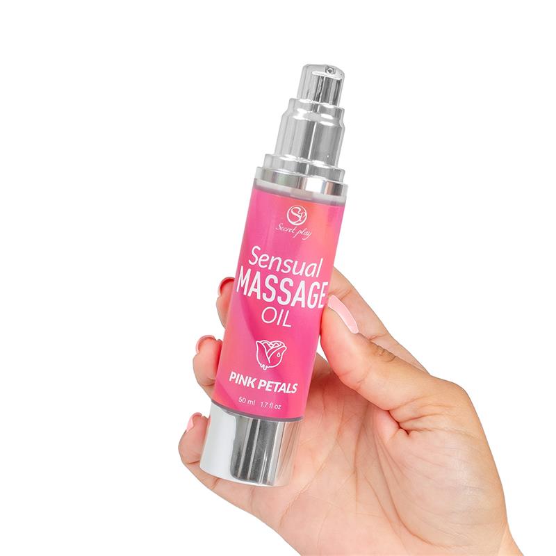 Aceite de Masaje Sensual Pétalos Rosa 50 ml.
