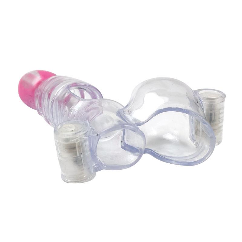 Funda para el Pene y Testículos 3 Balas Vibradoras Transparente, imagen 6