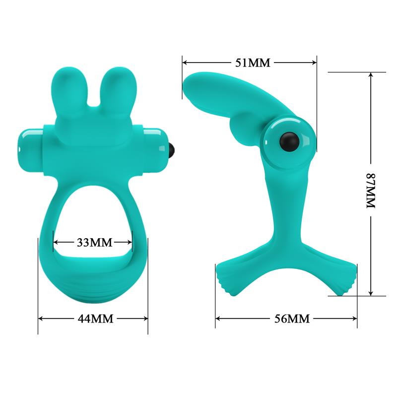 Anillo para el Pene con Vibración Passionate Dante Verde 9