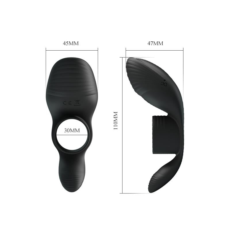 Anillo para el Pene con Vibración USB Silicona 10