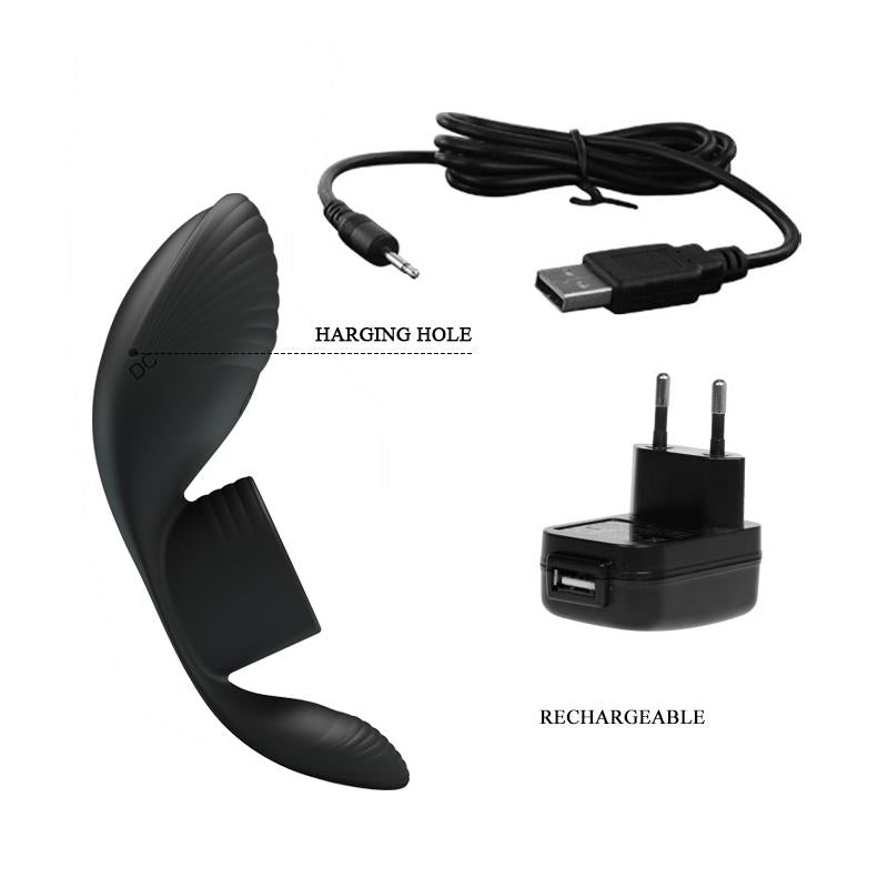 Anillo para el Pene con Vibración USB Silicona 9