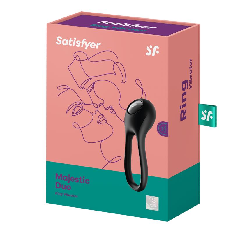 Anillo para el Pene Majestic Duo USB Negro 5