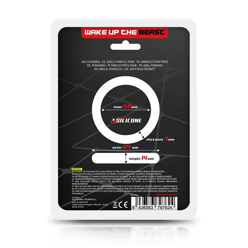 Anillo para el Pene Silicona Sólida 5 cm Negro 4