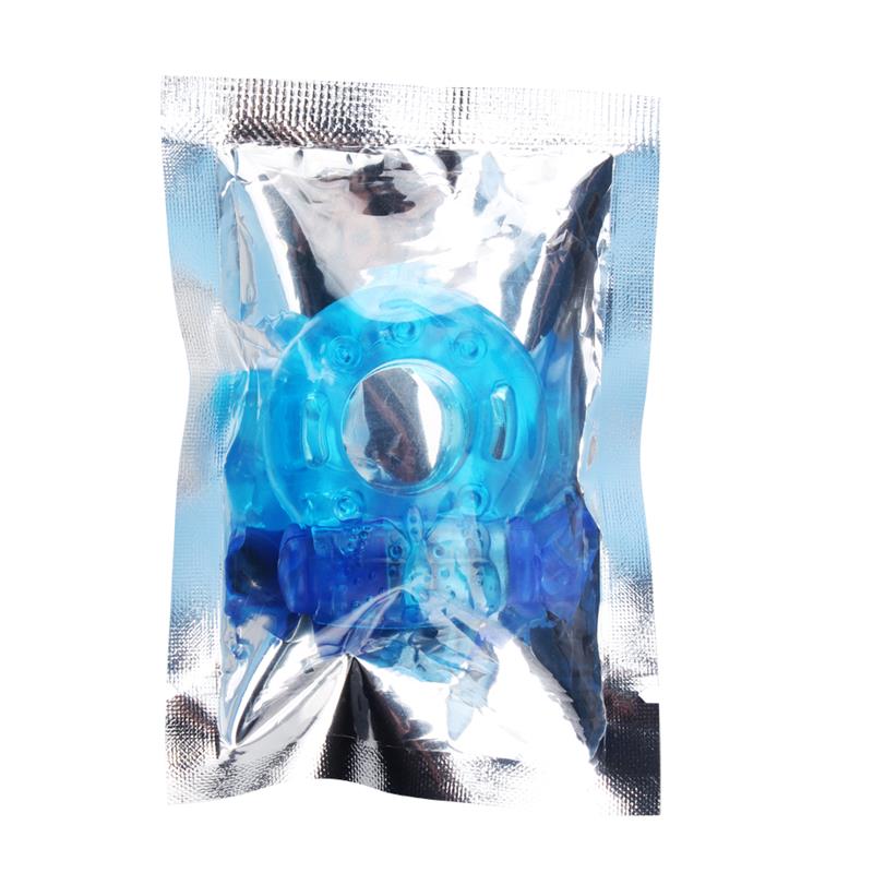 Anillo para el Pene y Vibracion 1.8 cm Azul 2