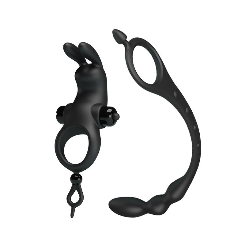 Anillo Vibrador con Cadena Anal Desmontable 7
