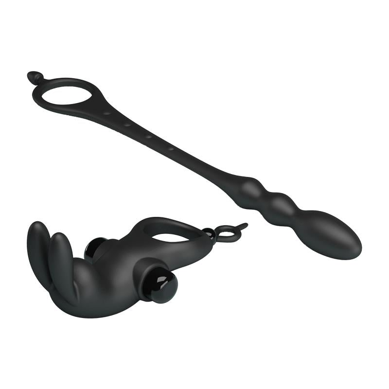 Anillo Vibrador con Cadena Anal Desmontable 6