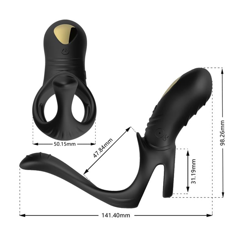Anillo Vibrador con Estimulación Perianal 12