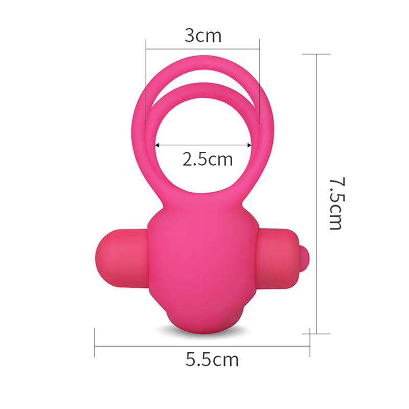 Anillo Vibrador Doble Power Clit Duo Rosa 6