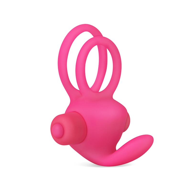 Anillo Vibrador Doble Power Clit Duo Rosa 2