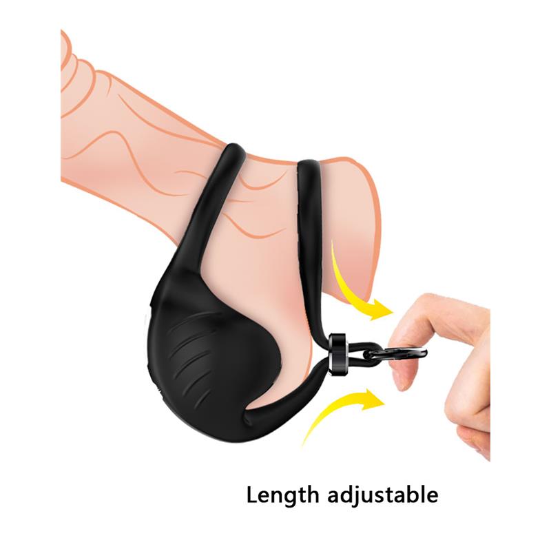 Anillo Vibrador para Pene y Testículos Ajustable 9