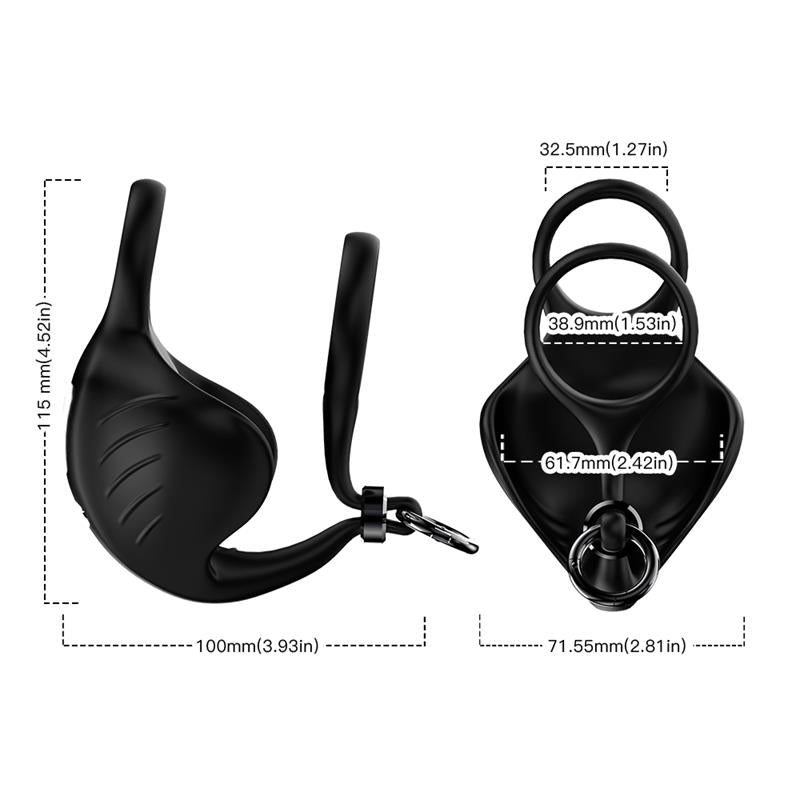 Anillo Vibrador para Pene y Testículos Ajustable 12