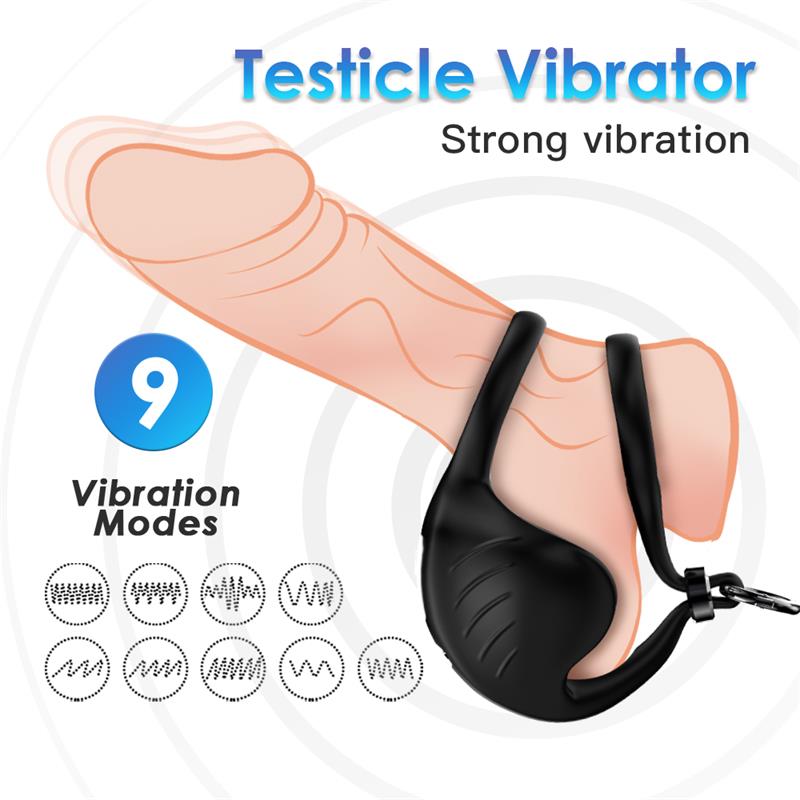 Anillo Vibrador para Pene y Testículos Ajustable 8