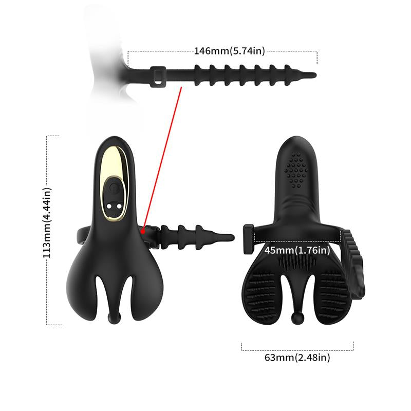 Anillo Vibrador para Pene y Testículos Ajustable 9