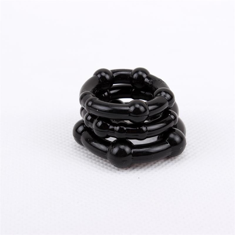 Anillos para el Pene Beaded Negro 3