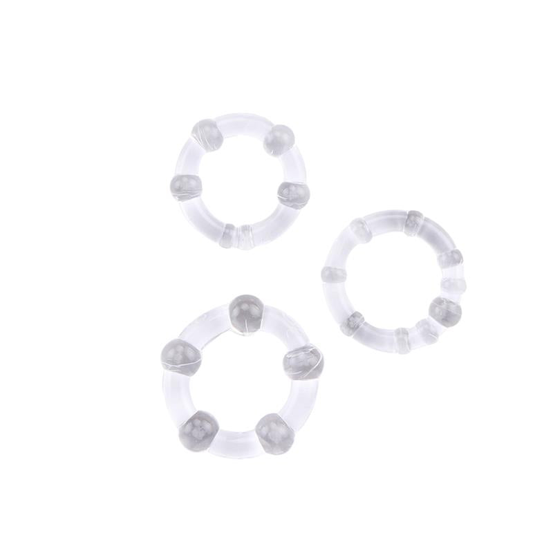 Anillos para el Pene Beaded Transparente 3