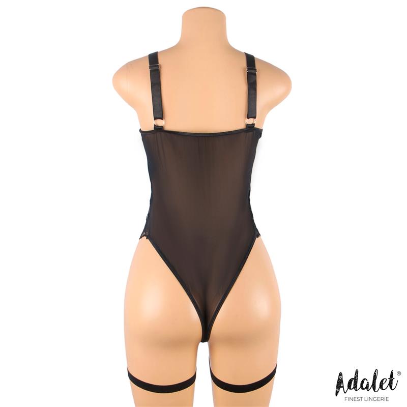 Ariana Body con Liguero y Ligas Negro