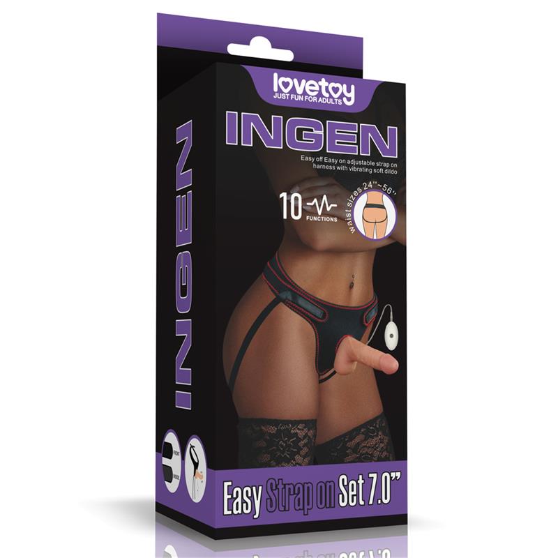 Arnés con Dildo con Vibración y Control Remoto 7.0 12