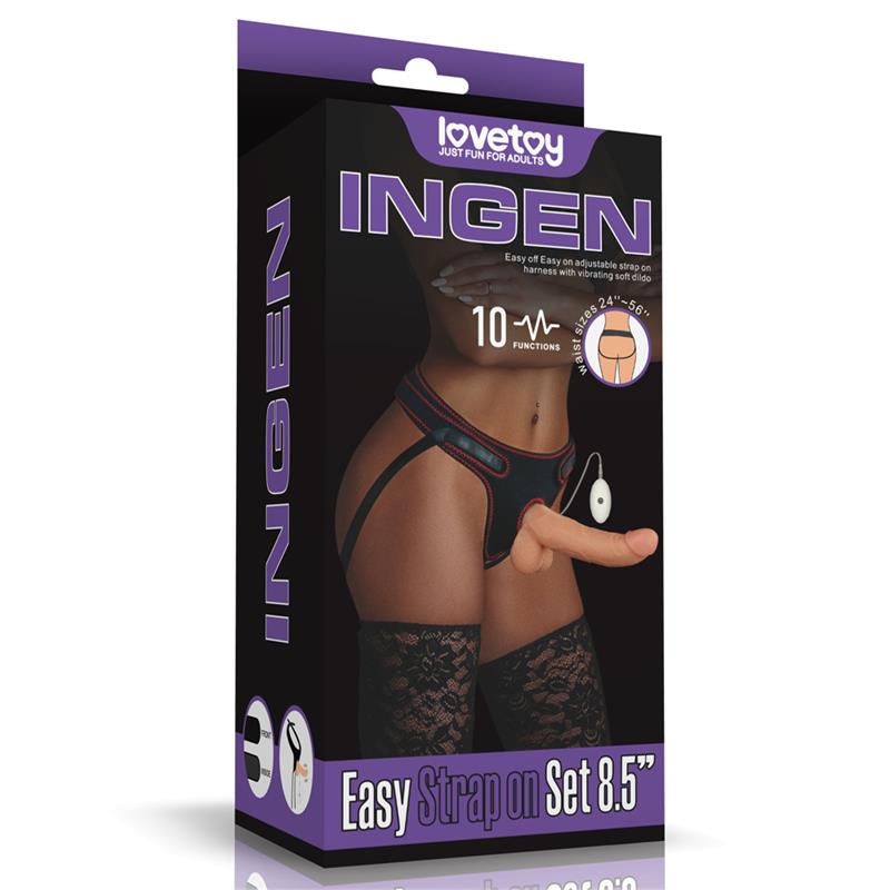 Arnés con Dildo con Vibración y Control Remoto 8.5 15