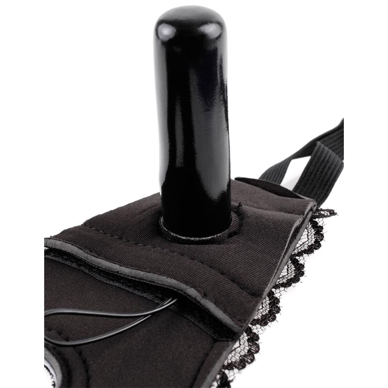 Arnés con Dildo con Vibración y Control Remoto Púrpura