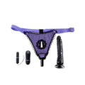 Arnés con Dildo con Vibración y Control Remoto Púrpura