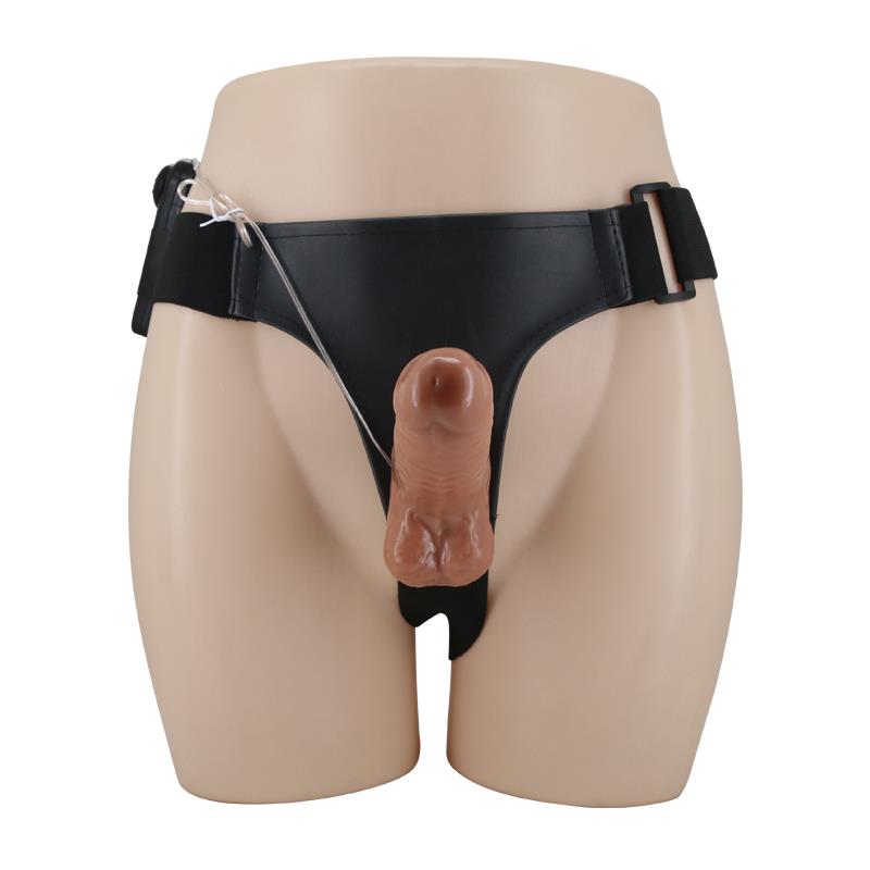 Arnés con Dildo Doble Retractil con Vibración 3