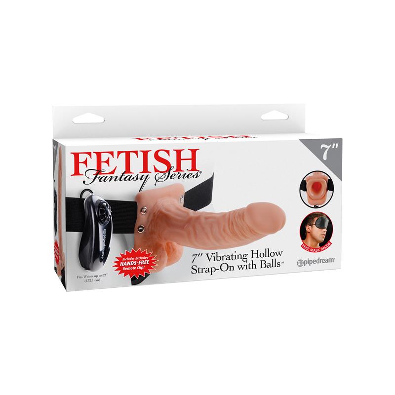 Arnés con Dildo Hueco y Vibración 7