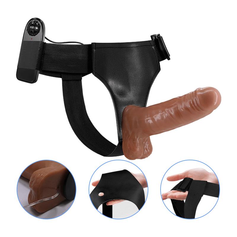 Arnés con Dildo Retractil con Vibración 10