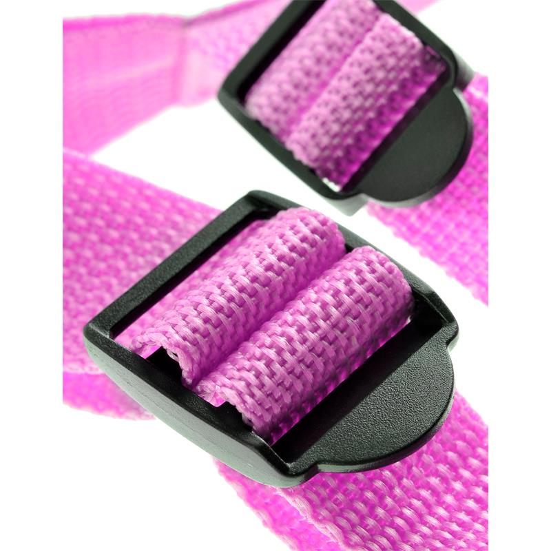 Arnés con Tirantes y Dildo 19 cm-7 Rosa