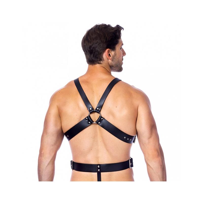 Arnés de Cuero Ajustable con Aros 2