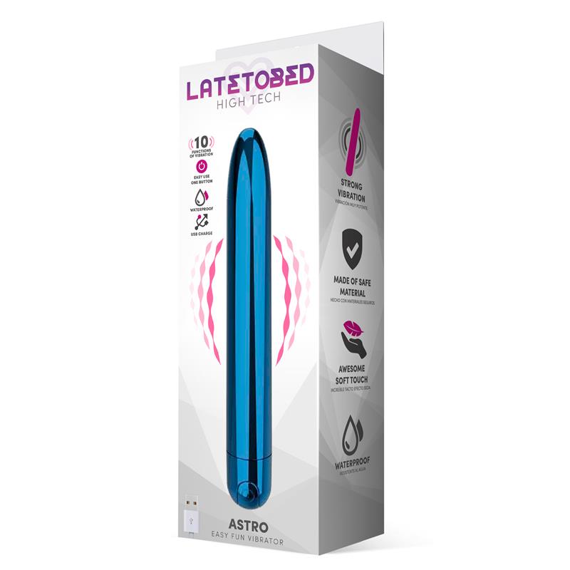 Astro Vibrador 10 Funciones 18.5 cm USB Azul 5
