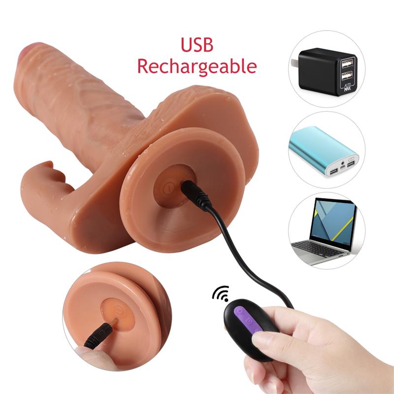 Austin Dildo con 10 Modos de Vibración y Estimulador de Clítoris 9