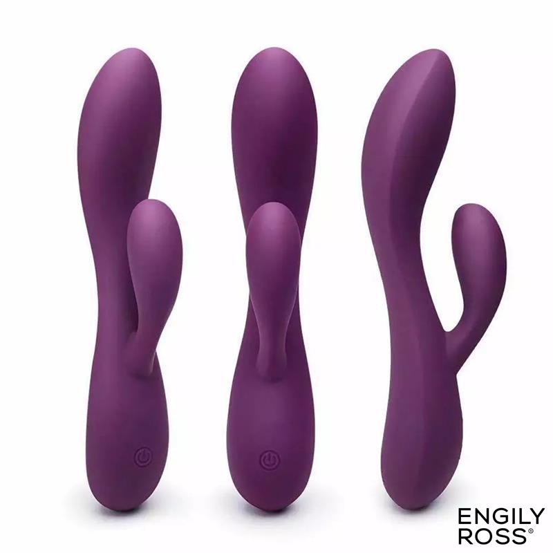 Bacall 3.0 Vibrador Silicona Liquida Inyectada Doble Motor USB Púrpura 3