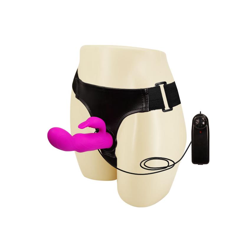 Baile Arnés con Dildo Púrpura 15 cm 2