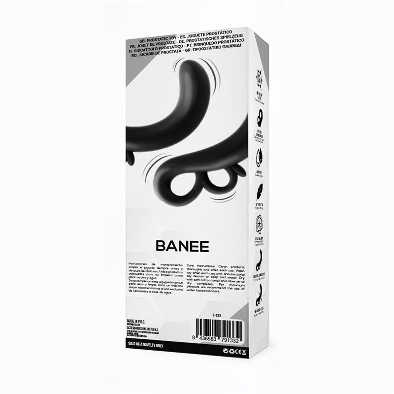 Banee Estimulador Prostático de Fácil Extracción Silicona Negro 3