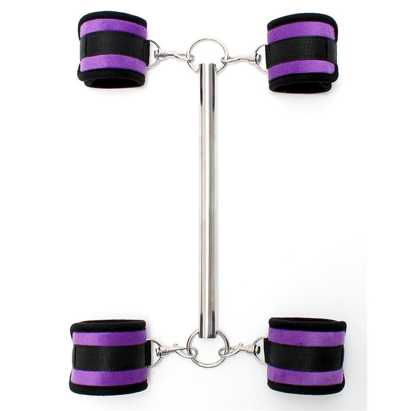Barra Separadora con Esposas Purpura 6
