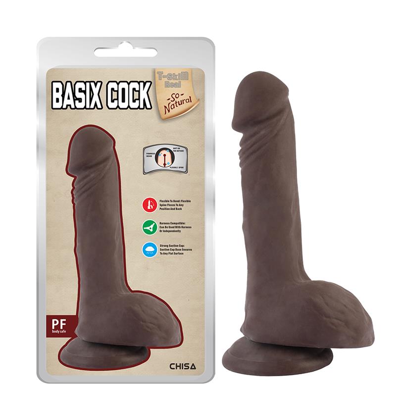 Basix Cock Dildo Dual Density Marrón 22.5cm