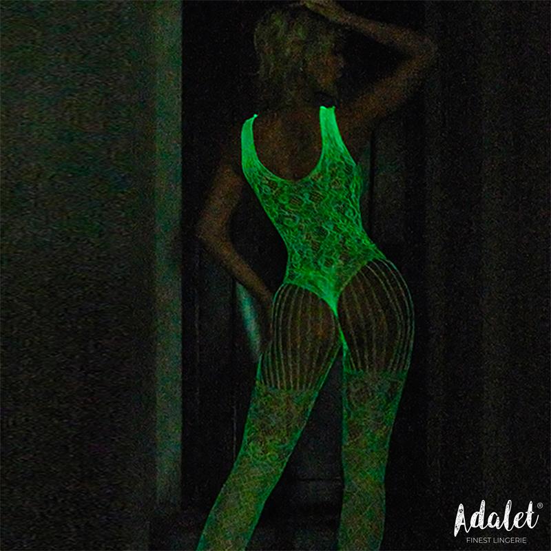 Beatrice Bodystocking Brilla en la Oscuridad Talla Única