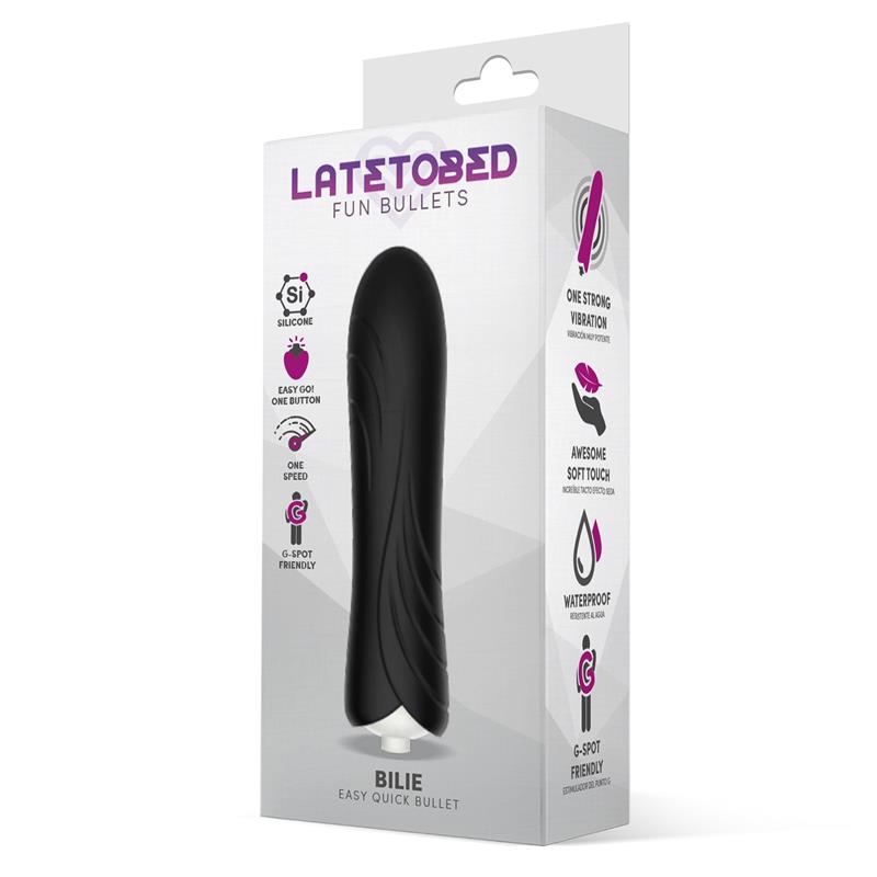 Bilie Bala Vibradora Easy Quick Silicona Negro 2
