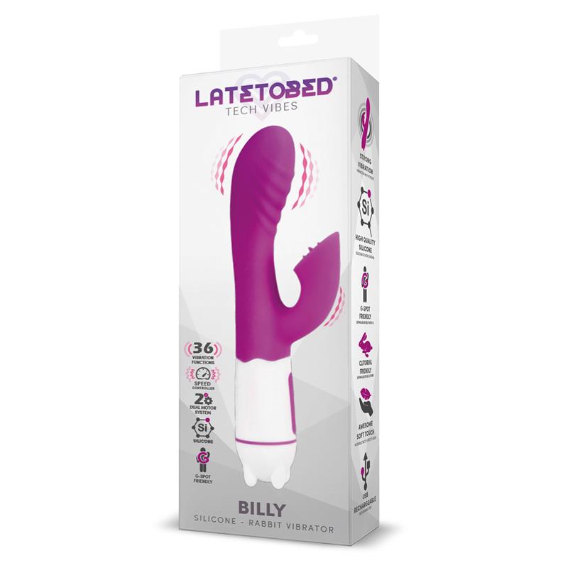 Billy Vibrador USB 36 Funciones Silicona Púrpura 3