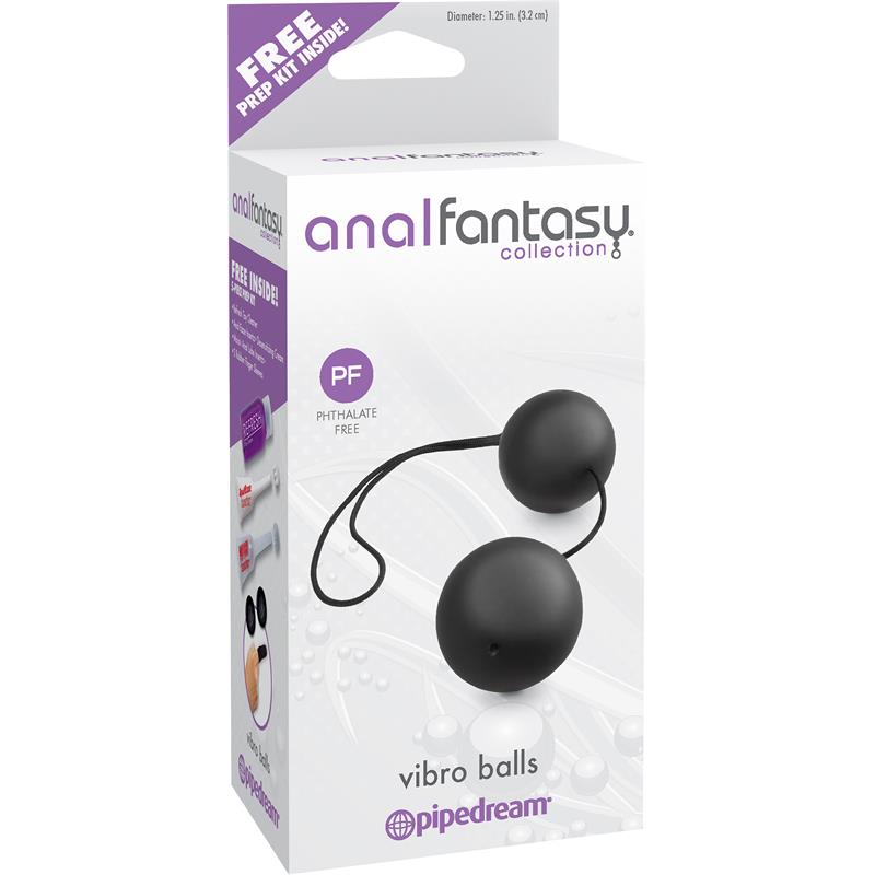 Bolas Anales Vibro Balls Negro