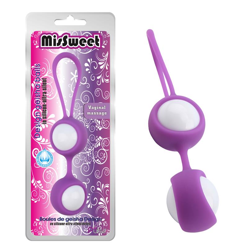 Bolas Geisha MisSweet 17.7 cm Silicona Púrpura 5
