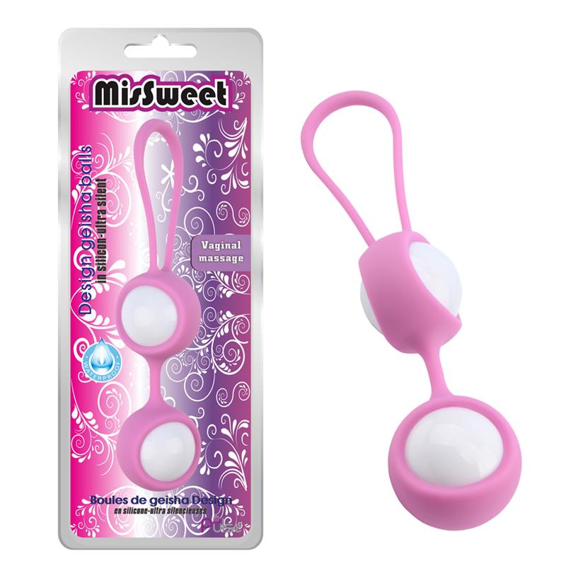 Bolas Geisha MisSweet 17.7 cm Silicona Rosa 6