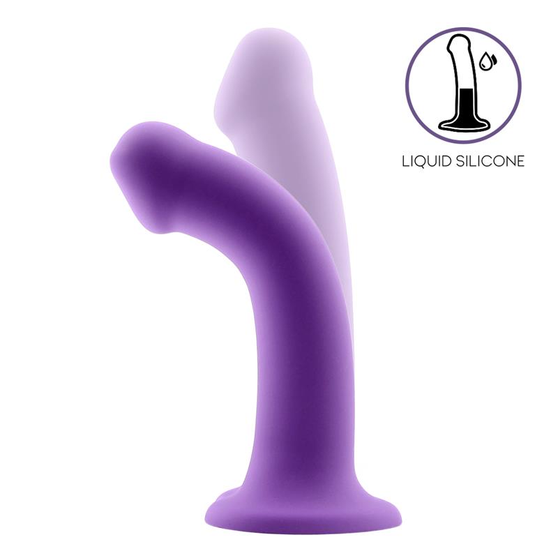 Bouncy Dildo Silicona Líquida Hiper Flexible 7 - 18 cm Talla M Púrpura 2