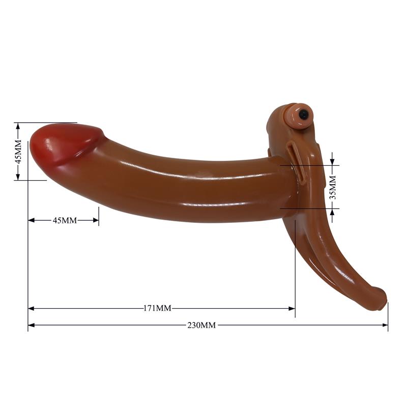 Bradden Arnés Universal con Dildo Hueco con Vibración 6.7