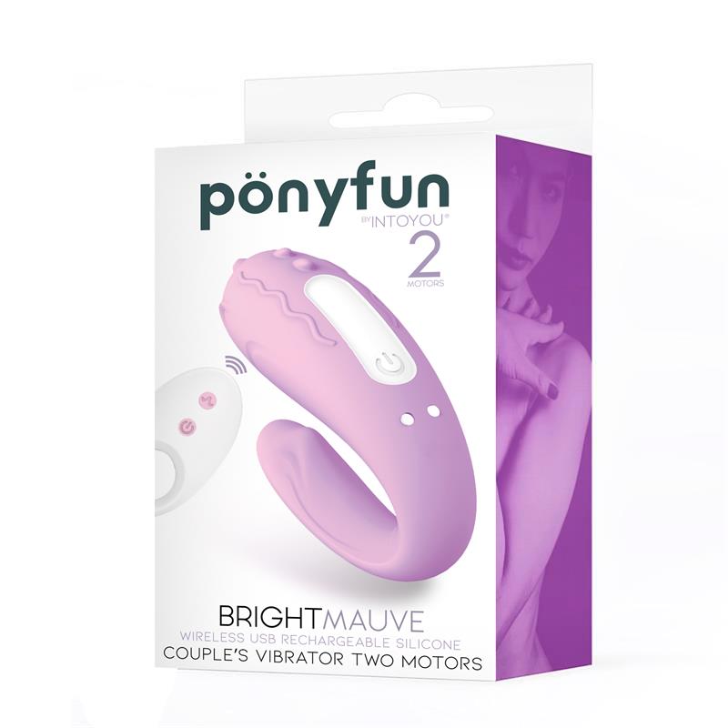 Brightmauve Vibrador para Parejas Doble Motor Control Remoto USB Silicona 2
