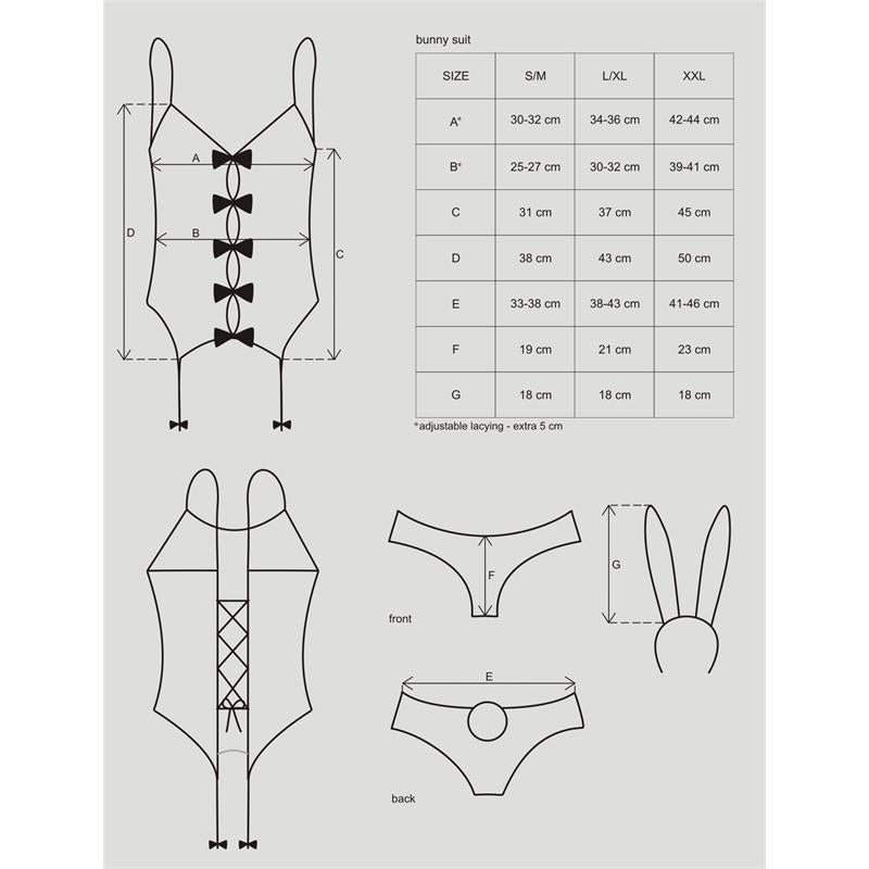 Bunny Disfraz Conejita 4 Piezas Talla L/XL