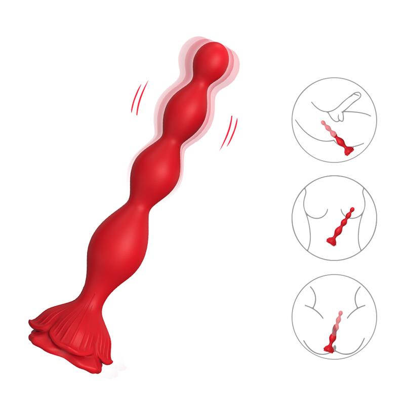 Cadena Anal con Vibración Base de Rosa 4